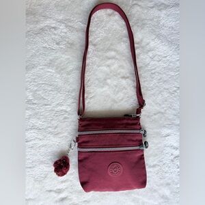 Kipling Burgundy Extra Small Mini Bag
Crossbody Purse  Adjustable 7”